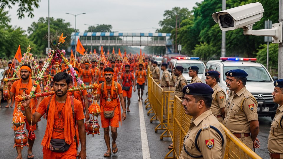 गाजियाबाद कांवड़ यात्रा सुरक्षा: 3500 जवान रहेंगे तैनात