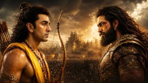 Ramayana Trailer Review showing Ranbir Kapoor as Lord Ram and Yash as Ravana in Nitesh Tiwari's epic mythological film.