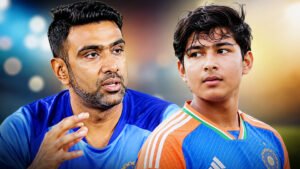 Former Indian cricketer Ravichandran Ashwin speaking about Vaibhav Sooryavanshi and the importance of patience, learning and long-term development in international cricket.