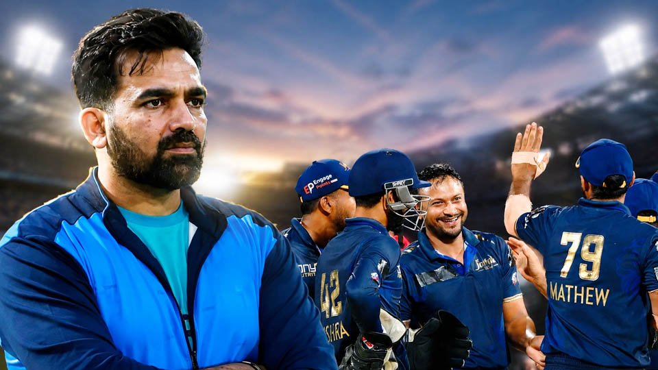 भारत के पूर्व तेज गेंदबाज जहीर खान Anchor Jaffna Kings के नए सह-मालिक बनने के बाद LPL फ्रेंचाइजी के साथ।
