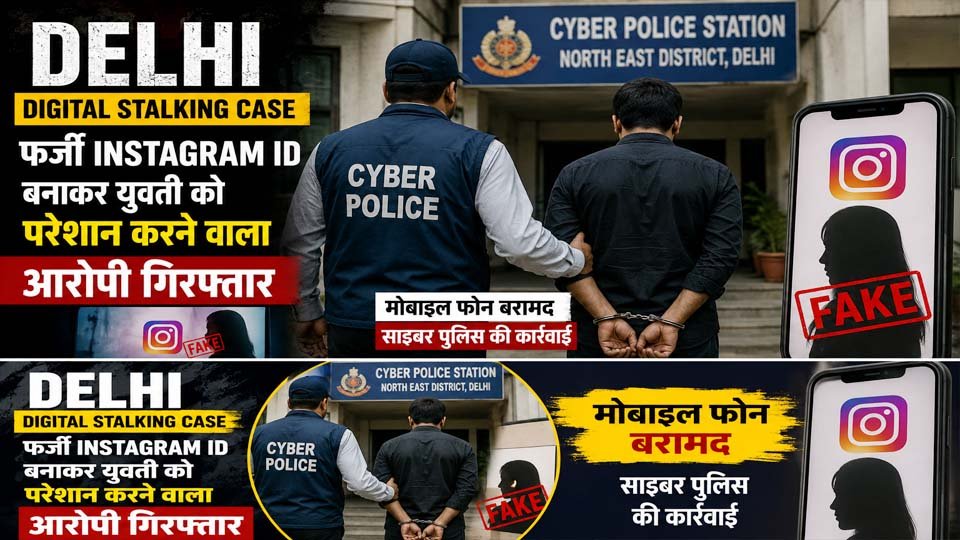 Delhi Digital Stalking Case: फर्जी Instagram ID बनाकर युवती को परेशान करने का आरोप