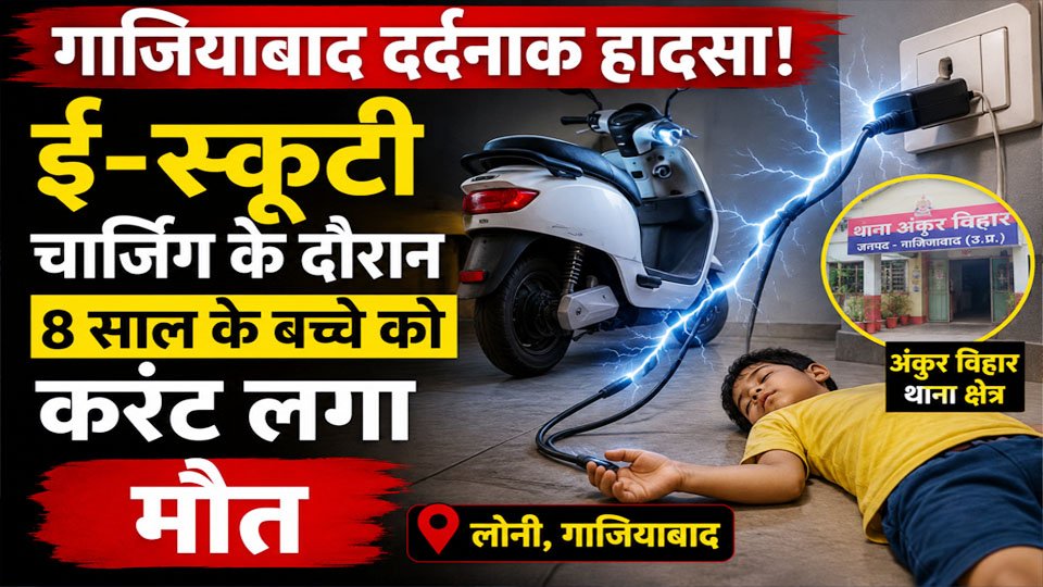 Ghaziabad E-Scooty Accident में बच्चे की करंट से मौत