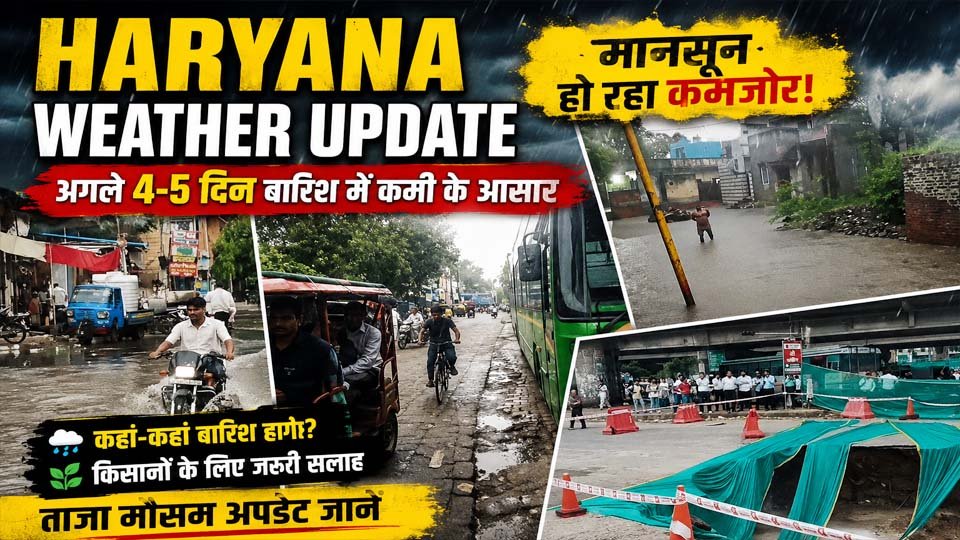 Haryana Weather Update: अगले 4-5 दिन कमजोर रहेगा मानसून, इन जिलों में बारिश के आसार