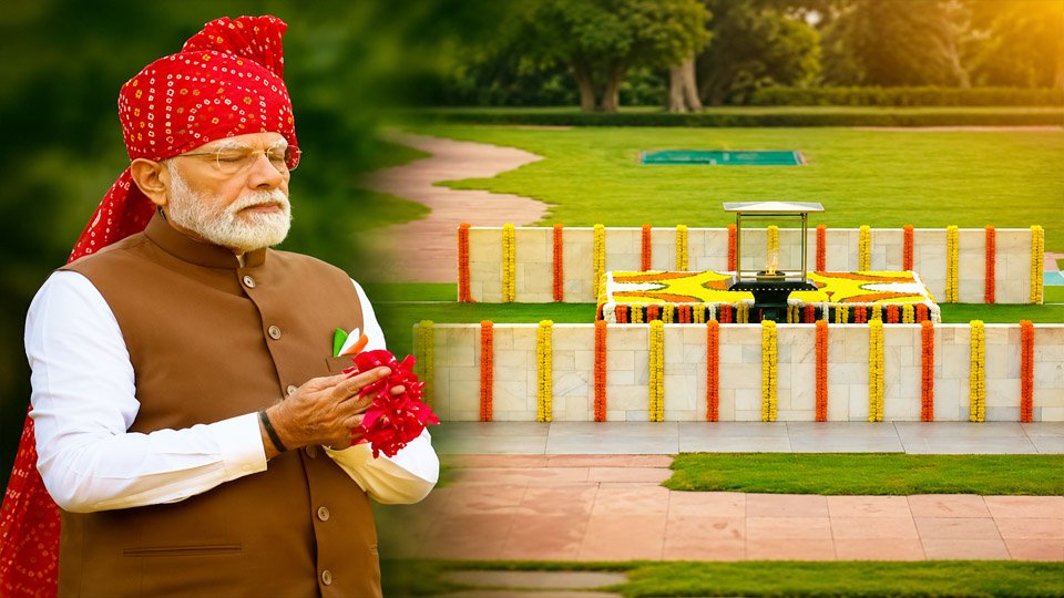 PM Modi Raj Ghat Visit 2026 on Independence Day