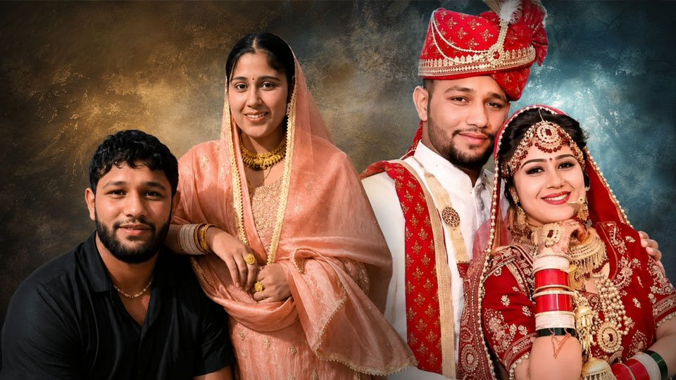 अंतरराष्ट्रीय कबड्डी खिलाड़ी शीलू बलहारा और उनकी पत्नी मुस्कान की तस्वीर, जिनकी रोहतक में कथित आत्महत्या के मामले की पुलिस जांच कर रही है।