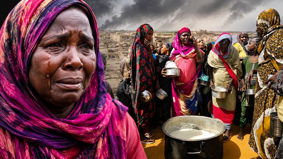 Sudan Humanitarian Crisis showing humanitarian conditions as the Red Cross calls for urgent international aid amid the ongoing Sudan conflict.