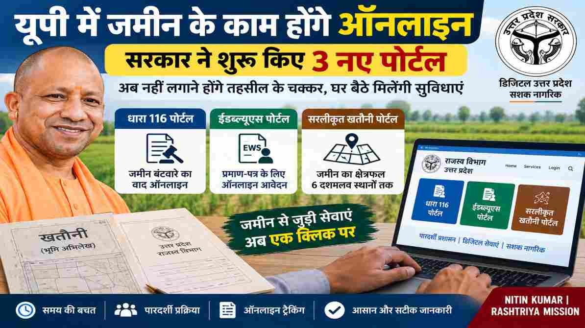 यूपी जमीन ऑनलाइन पोर्टल धारा 116 EWS सरलीकृत खतौनी