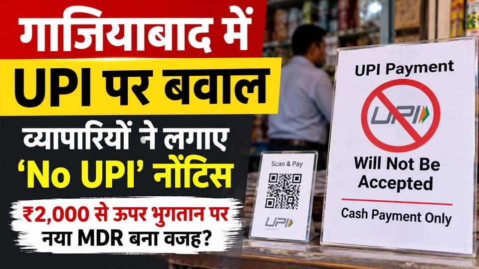 Ghaziabad UPI MDR Protest: UPI चार्ज के विरोध में व्यापारी, दुकानों पर लगे ‘No UPI’ नोटिस
