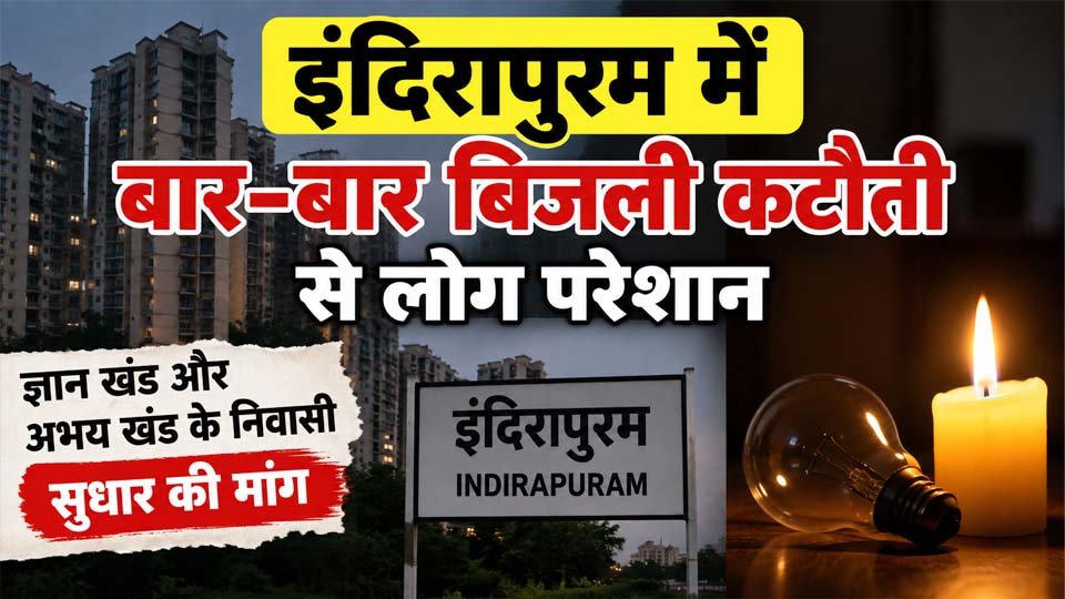 इंदिरापुरम बिजली कटौती से परेशान लोग, ज्ञान खंड-अभय खंड में सुधार की मांग