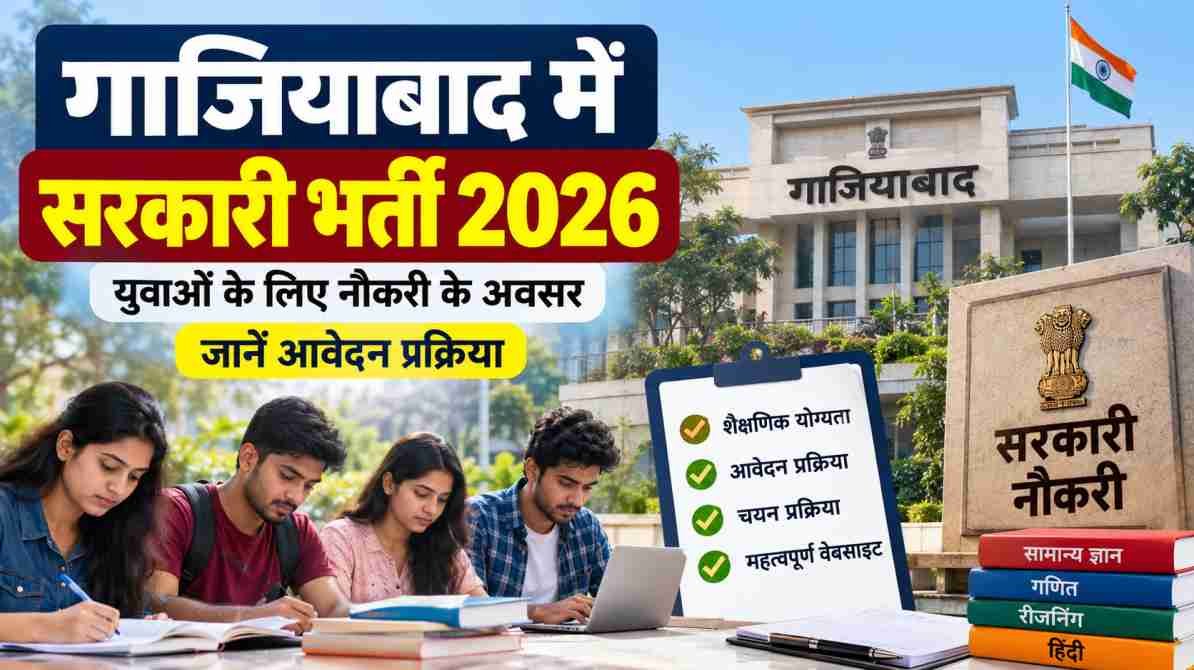 गाजियाबाद में सरकारी भर्ती 2026: युवाओं के लिए नौकरी के अवसर, जानें आवेदन प्रक्रिया