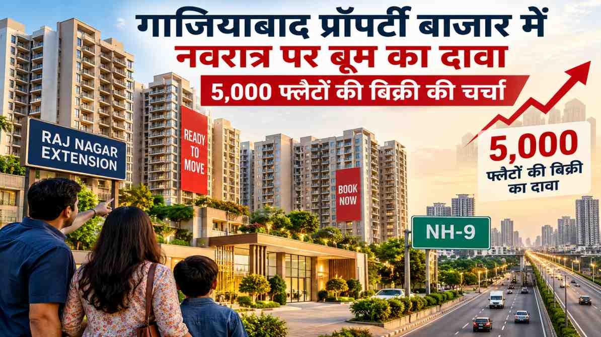 गाजियाबाद प्रॉपर्टी बाजार में नवरात्र पर बूम का दावा, 5,000 फ्लैटों की बिक्री की चर्चा