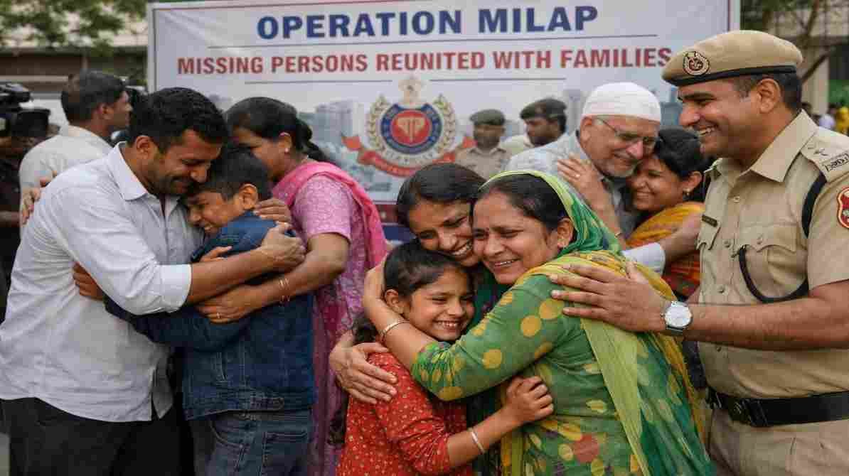 दिल्ली पुलिस ऑपरेशन मिलाप में 80 लापता लोग बरामद