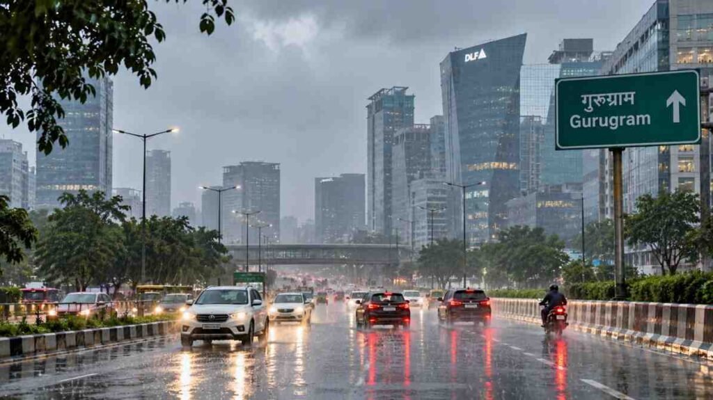 गुरुग्राम में बारिश से बदला मौसम, दिल्ली-NCR में बढ़ी ठंडक, जानें मौसम का हाल
