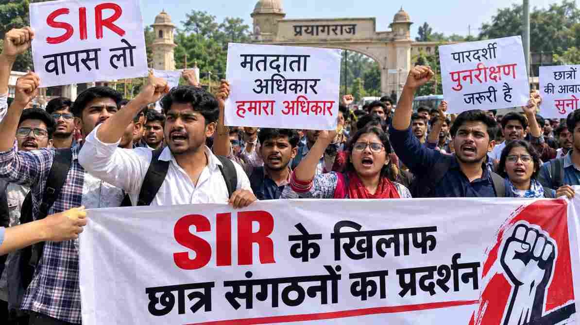 प्रयागराज में SIR का विरोध, मतदाता सूची पुनरीक्षण पर छात्र संगठनों की आपत्ति