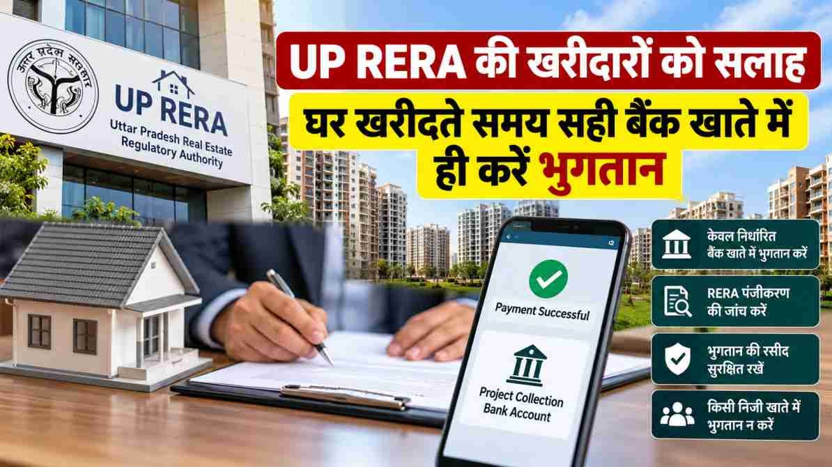 UP RERA की खरीदारों को सलाह: घर खरीदते समय सही बैंक खाते में करें भुगतान, वरना बढ़ सकती है परेशानी