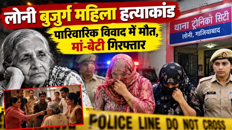 लोनी बुजुर्ग महिला हत्याकांड मां बेटी गिरफ्तार