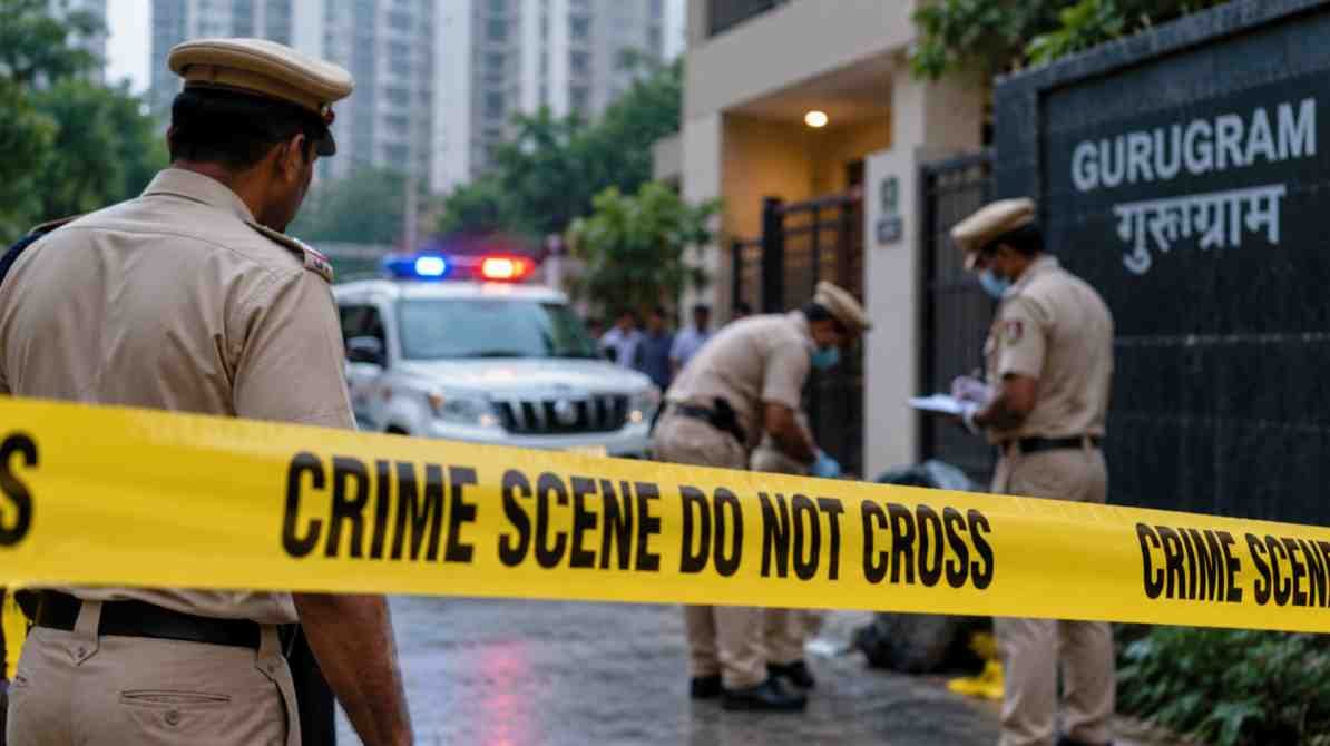 गुरुग्राम में महिला की संदिग्ध मौत के मामले में पुलिस जांच की प्रतीकात्मक तस्वीर