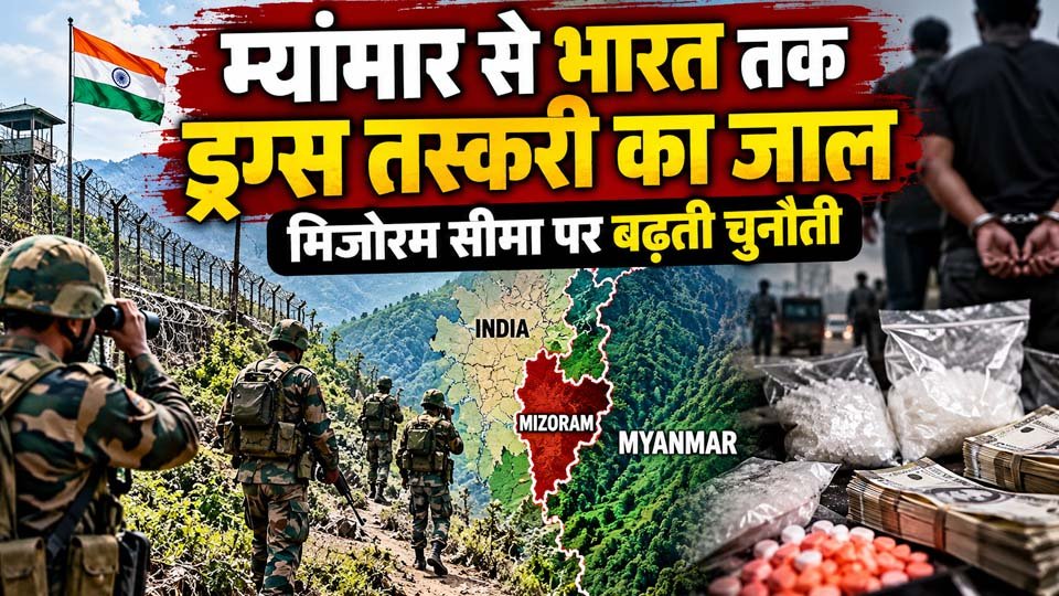 म्यांमार से मिजोरम के रास्ते ड्रग्स तस्करी